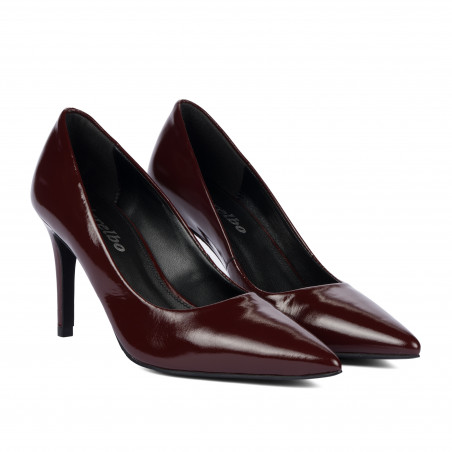 Elegante Damenschuhe 1372 Lack Bordeaux
