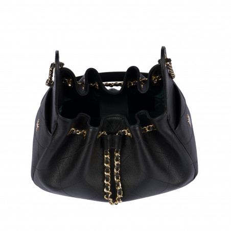 Schultertasche für Damen 062g biz schwarz