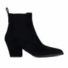 Damen-Stiefeletten mit Absatz 1418 schwarz Velours