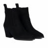 Damen-Stiefeletten mit Absatz 1418 schwarz Velours