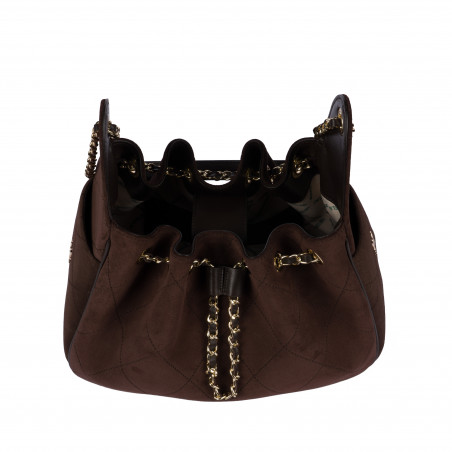 Damenhandtasche aus Schokolade Wildleder 062g