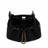 Damenschultertasche 062g schwarzes Wildleder