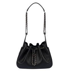Damen-Schultertasche 062g 01 biz schwarz