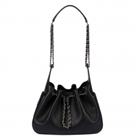 Damen-Schultertasche 062g 01 biz schwarz