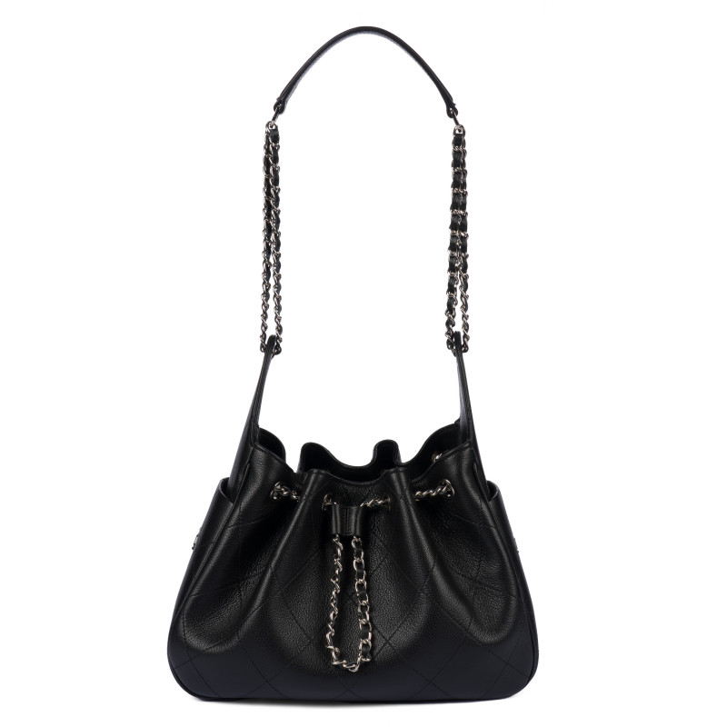Damen-Schultertasche 062g 01 biz schwarz