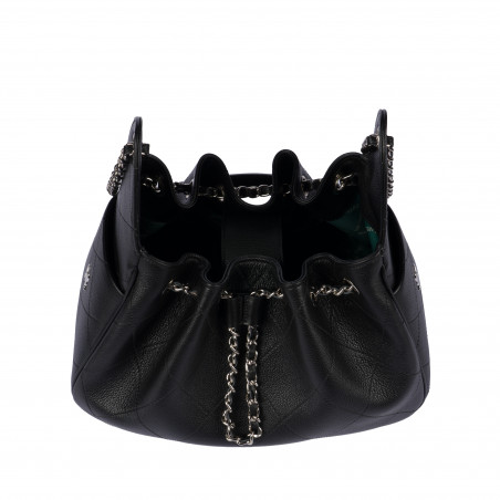 Damen-Schultertasche 062g 01 biz schwarz
