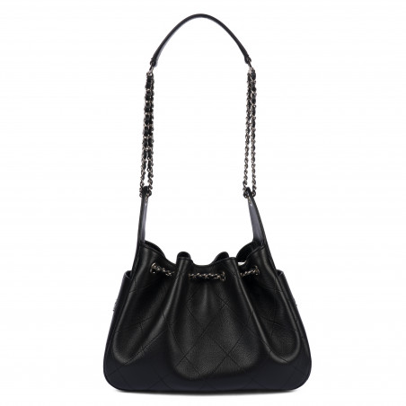 Damen-Schultertasche 062g 01 biz schwarz