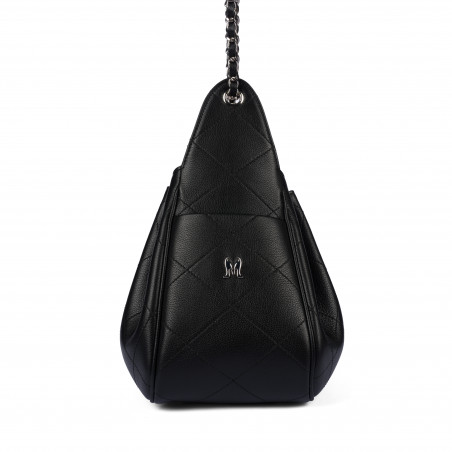 Damen-Schultertasche 062g 01 biz schwarz