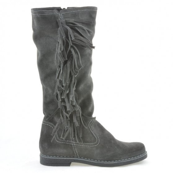 Damenstiefel 3243 Anthrazit Veloursleder Damenstiefel 3243 Anthrazit Veloursleder