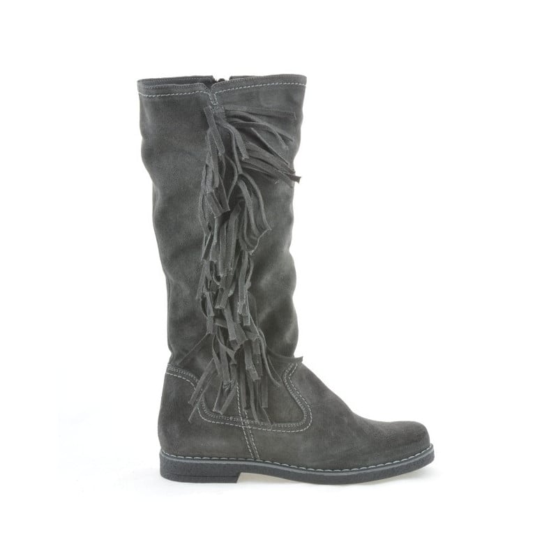 Damenstiefel 3243 Anthrazit Veloursleder