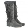 Damenstiefel 3243 Anthrazit Veloursleder