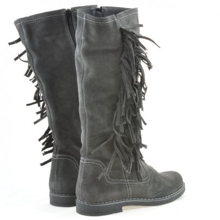 Damenstiefel 3243 Anthrazit Veloursleder