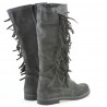 Damenstiefel 3243 Anthrazit Veloursleder