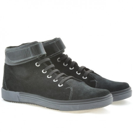 Herrenstiefel 411 schwarz Velours