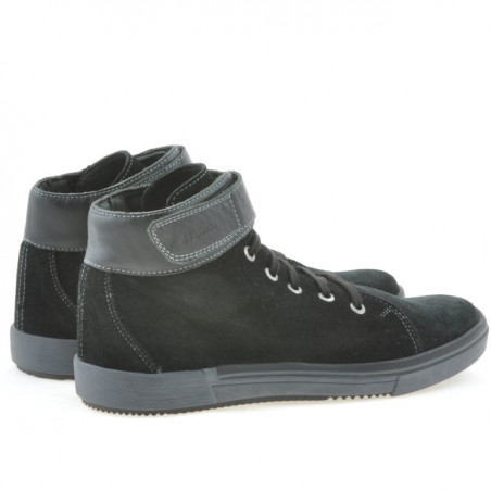 Herrenstiefel 411 schwarz Velours