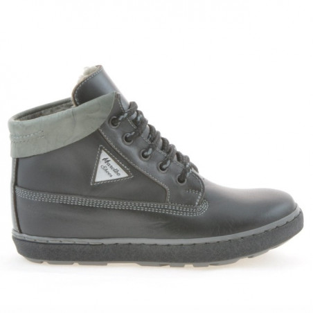 Kinderstiefel 3206 schwarz+grau