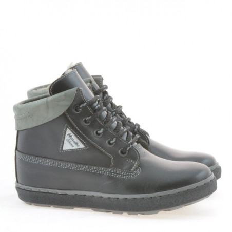 Kinderstiefel 3206 schwarz+grau