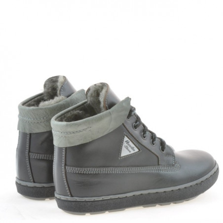 Kinderstiefel 3206 schwarz+grau