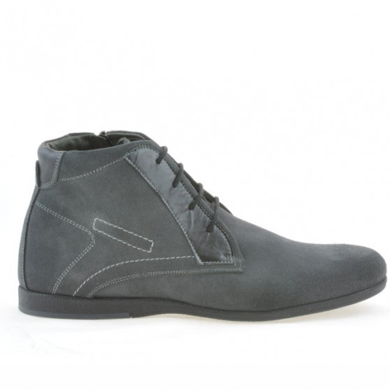 Herrenstiefel 474 grau Velours Herrenstiefel 474 grau Velours
