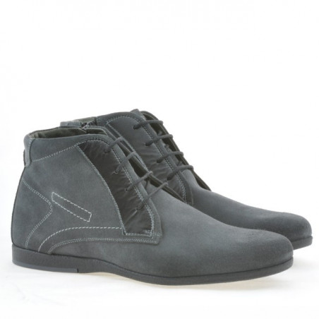 Herrenstiefel 474 grau Velours