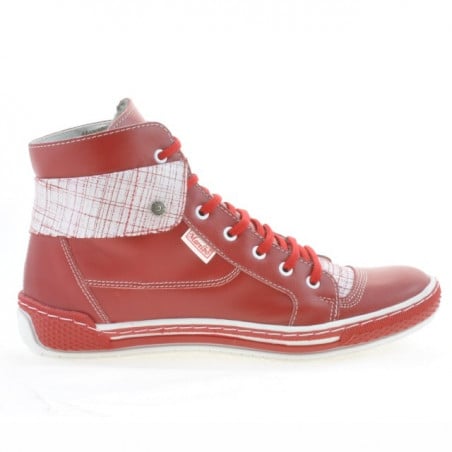 Damenstiefel 258 rot+weiß
