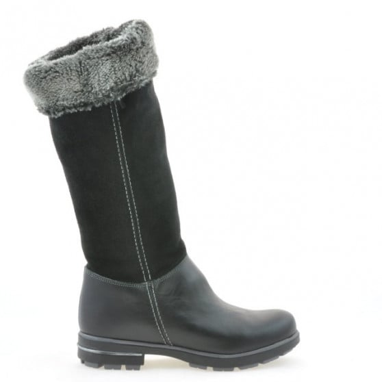 Kinderstiefel 3203 schwarz kombiniert Kinderstiefel 3203 schwarz kombiniert