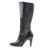 Damenstiefel 1109 Lack Schwarz+Schwarz Antilope