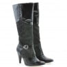 Damenstiefel 1109 Lack Schwarz+Schwarz Antilope