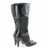 Damenstiefel 1109 Lack Schwarz+Schwarz Antilope