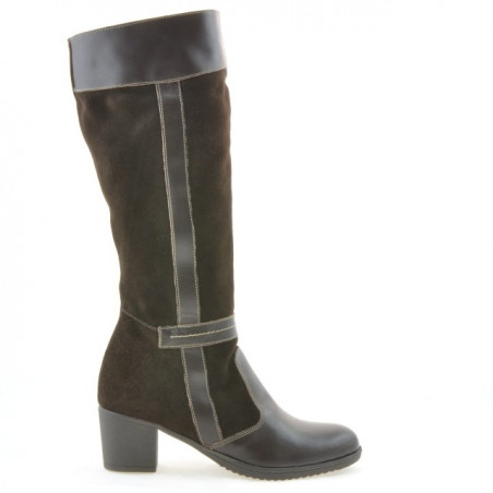 Damenstiefel 3260 Kaffee kombiniert