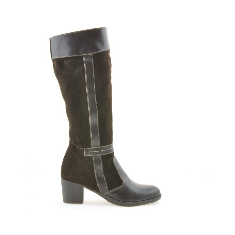 Damenstiefel 3260 Kaffee kombiniert