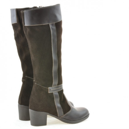 Damenstiefel 3260 Kaffee kombiniert