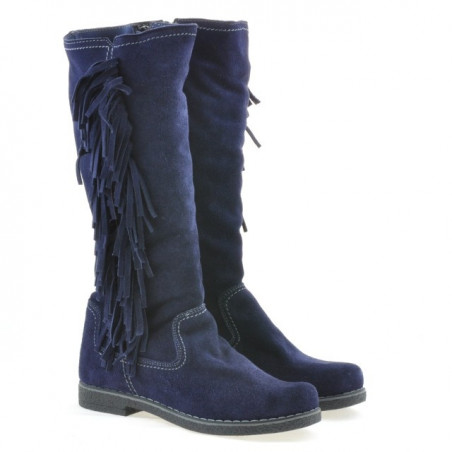 Damenstiefel 3243 Indigo Veloursleder