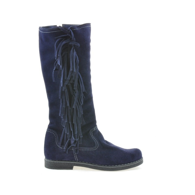 Damenstiefel 3243 Indigo Veloursleder