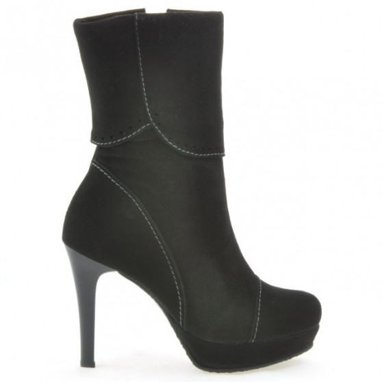 Damenstiefel 1132 schwarz Antilopenleder Damenstiefel 1132 schwarz Antilopenleder