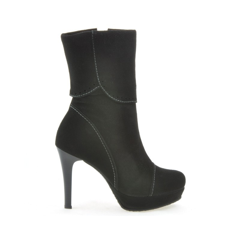 Damenstiefel 1132 schwarz Antilopenleder