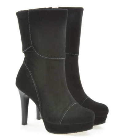 Damenstiefel 1132 schwarz Antilopenleder