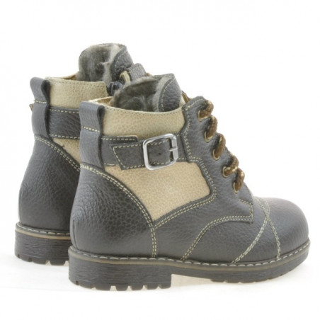 Kleinkinderstiefel 21c Kaffee kombiniert