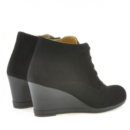 Damenstiefeletten 3287 Schwarz Velours