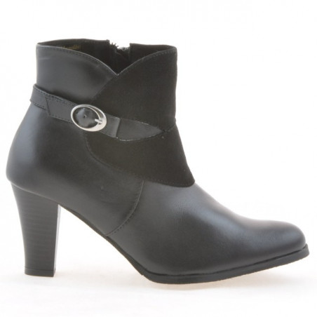 Damenschuhe 1124 schwarz + schwarzes Antilopenleder