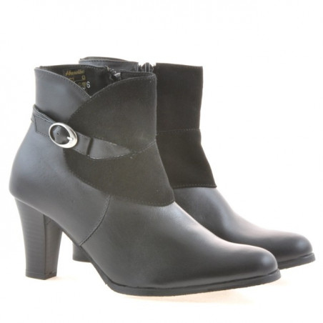 Damenschuhe 1124 schwarz + schwarzes Antilopenleder