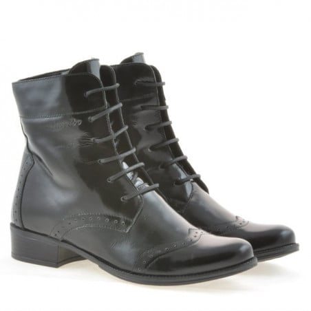 Damenstiefeletten 291 Lack Schwarz