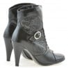 Damenstiefeletten 1102 Crepe Lack Schwarz