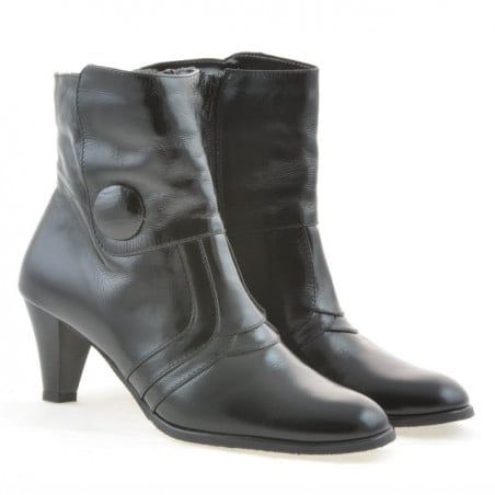Damenstiefeletten 1101 schwarzer Lack