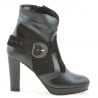 Damenstiefeletten 1126 schwarz+schwarz Antilope