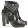 Damenstiefeletten 1126 schwarz+schwarz Antilope