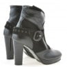 Damenstiefeletten 1126 schwarz+schwarz Antilope
