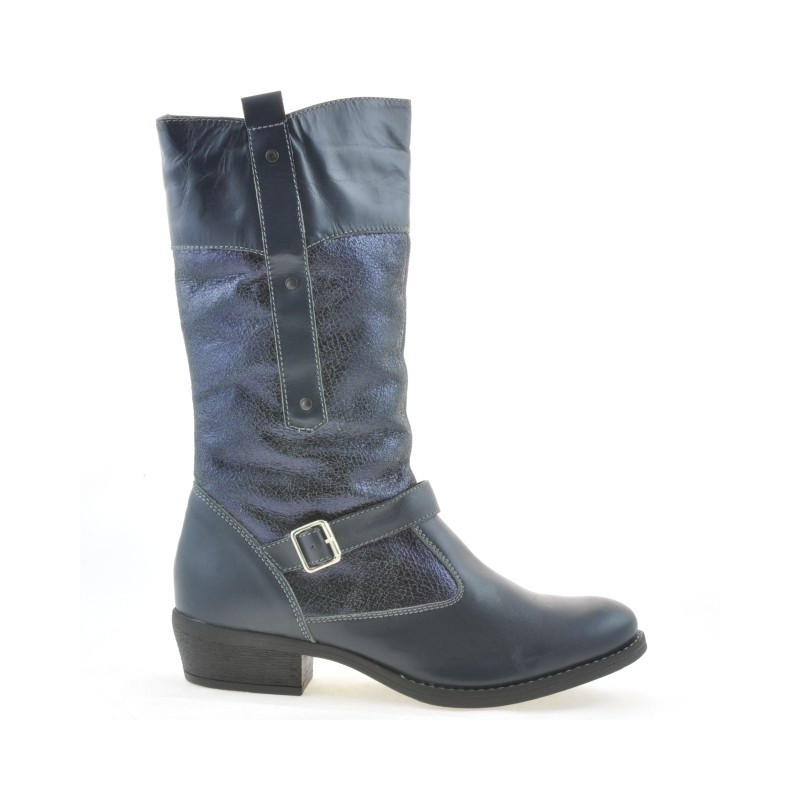Damenstiefel 225 Indigo kombiniert