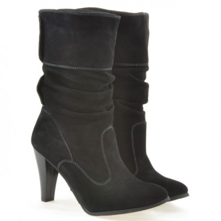 Damenstiefel 1113 schwarz+schwarz Antilope