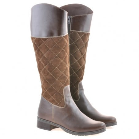 Damenstiefel 3293 Kaffee kombiniert